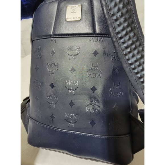 Authentic MCM Backpack Duke Luxus Deep Navy Blue - Picture 12 of 16